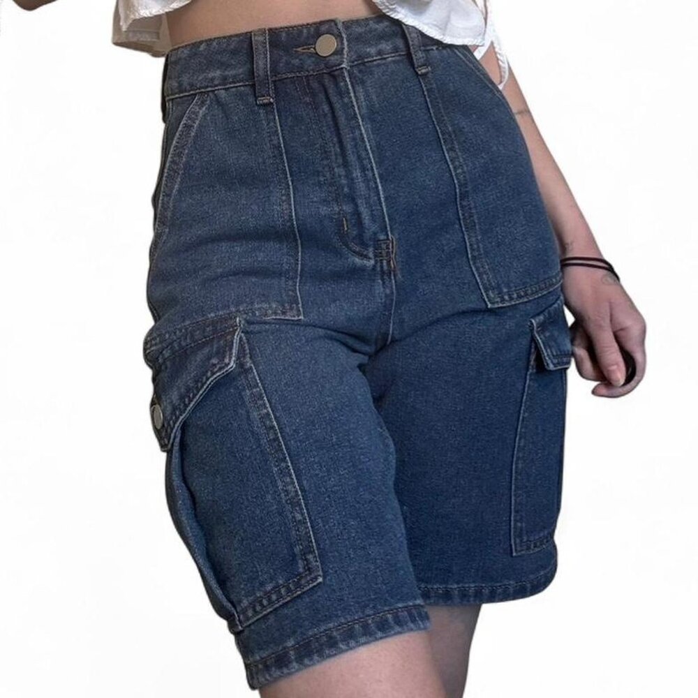 Cider navy denim cargo shorts Size XXS